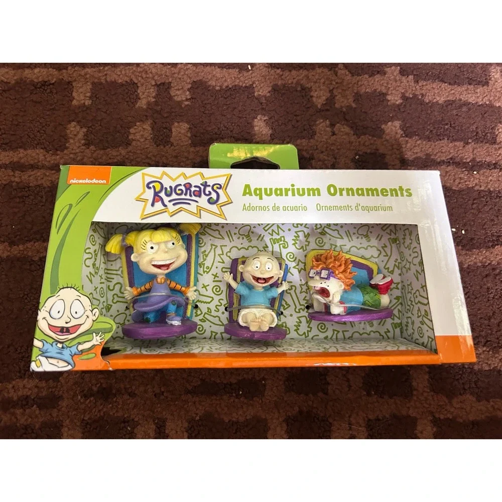 Nickelodeon Rugrats Aquarium Ornaments 3pk Tommy Angelica Chuckie Penn-Plax
